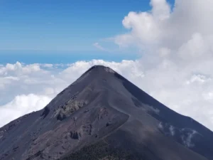 Fuego Volcano view from Acatenango volcano