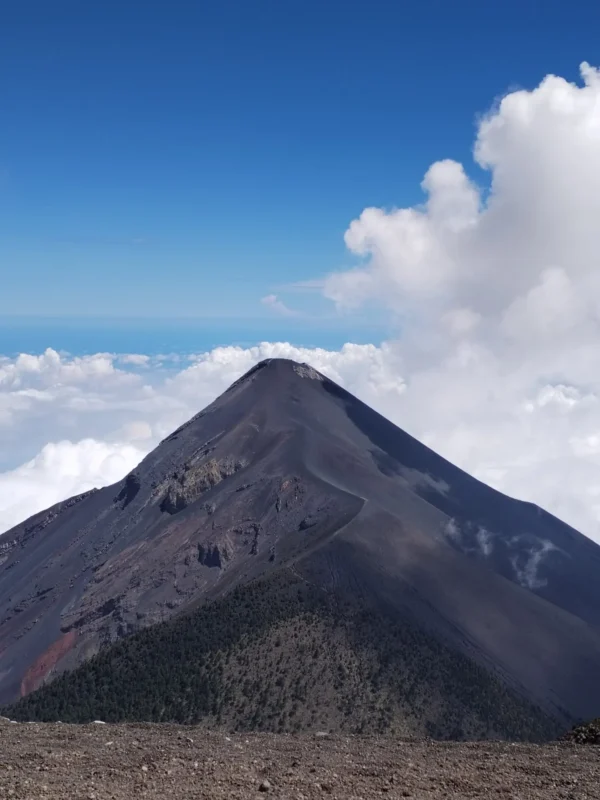 Fuego Volcano view from Acatenango volcano